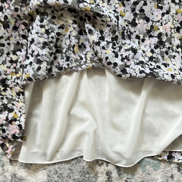 Theory Graphic Silk Drawstring Mini Dress - Picture 9 of 10